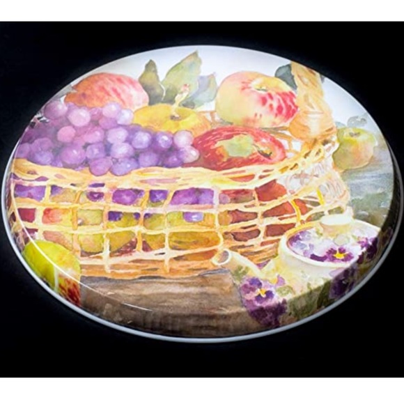 Stove Burner Covers Range Kleen Round Colorful Floral Fruit 4 Piece Multicolor - Picture 5 of 15